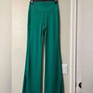Fanka Green Lift N Curve Flare Leggings with Split Hem, Booty Lifting Technology